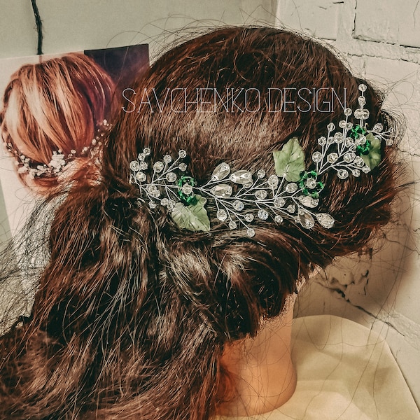 lime green headpiece