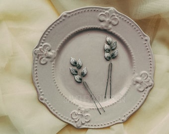 Amethyst Haarnadeln Set Aus Silber & Strass - 3-teilig, Lila, Für Hochzeit, Braut & Brautjungfern (ca. 13 Cm)