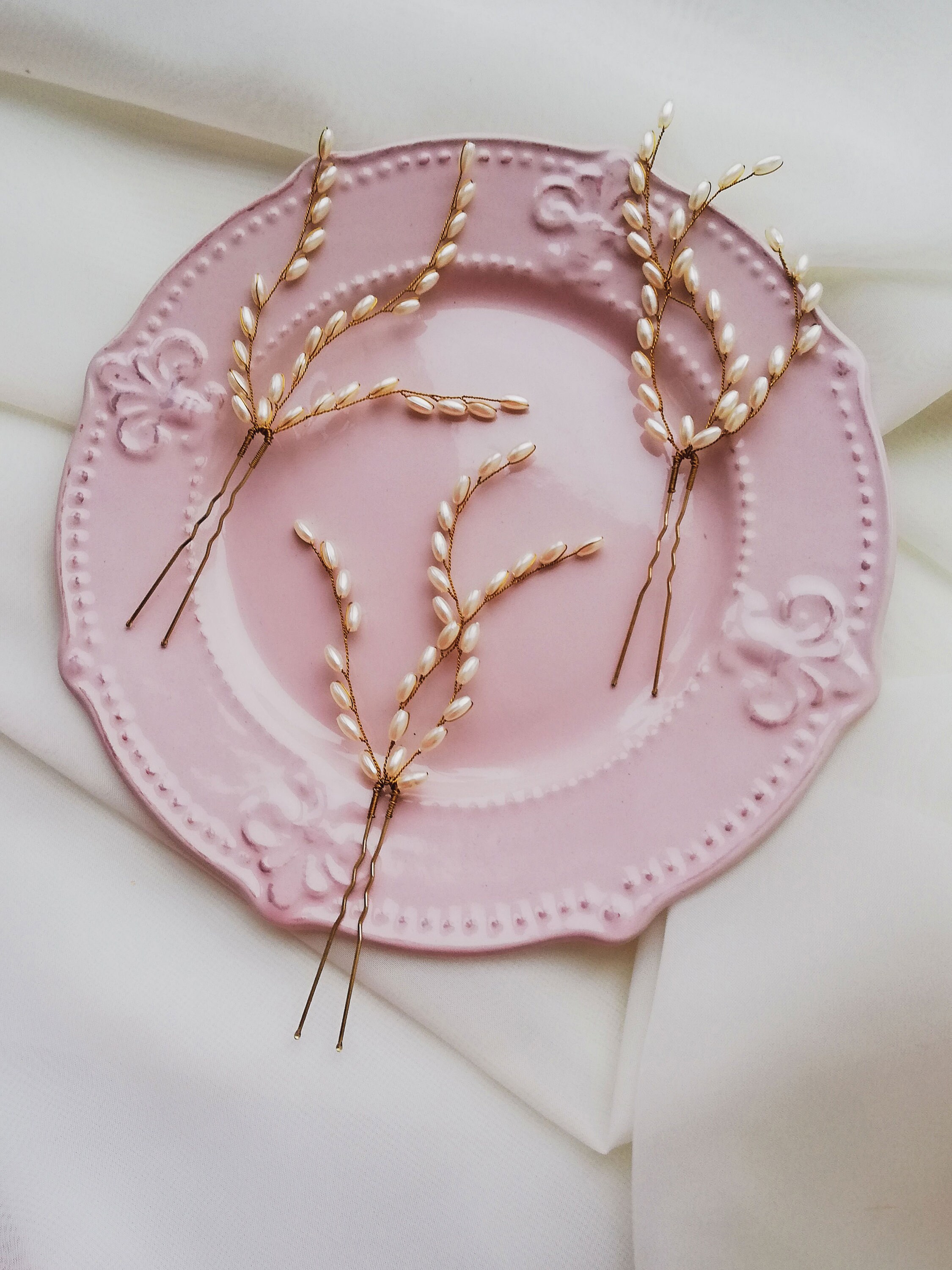 Fermaglio Per Capelli Con Perle - Accessorio Elegante Per Matrimoni E Eventi - Foto 6