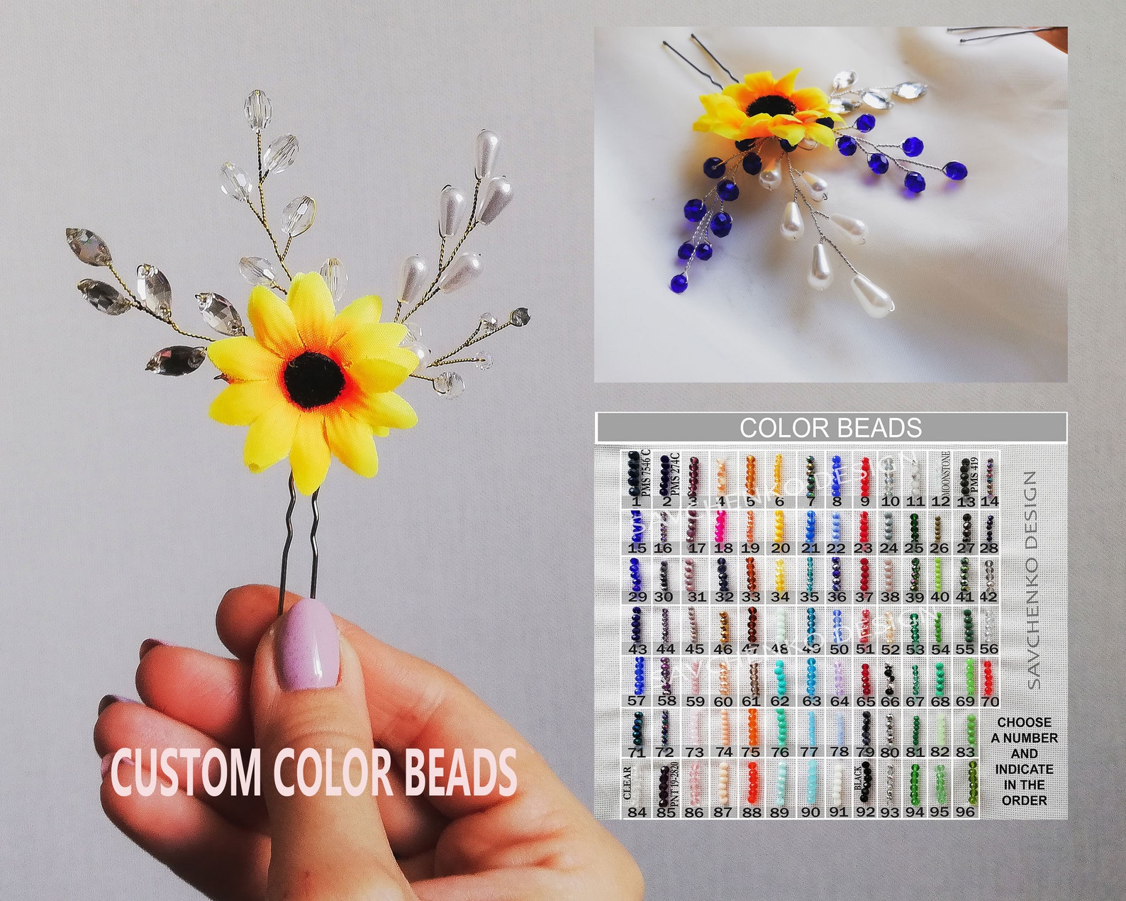 Sunflower Hair Clip Sunflower Hair Accessories Bridal Hair | Etsy