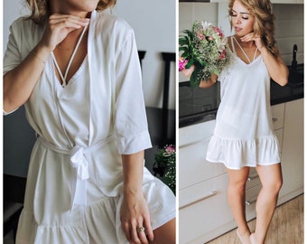 Ruffle Robes Bridesmaid Robes Bridesmaid Gift Bridal Party Robes Getting Ready Robes Kimono Robe Wedding Robes Set Bachelorette Party robes