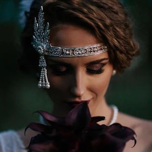 1920er Jahre Gatsby Haarband Kopfschmuck Vintage Stil Vintage 1920er Jahre Haarschmuck Vintage 1920s Haarschmuck Vintage 1920s Haarschmuck Retro Kopfschmuck Daisy