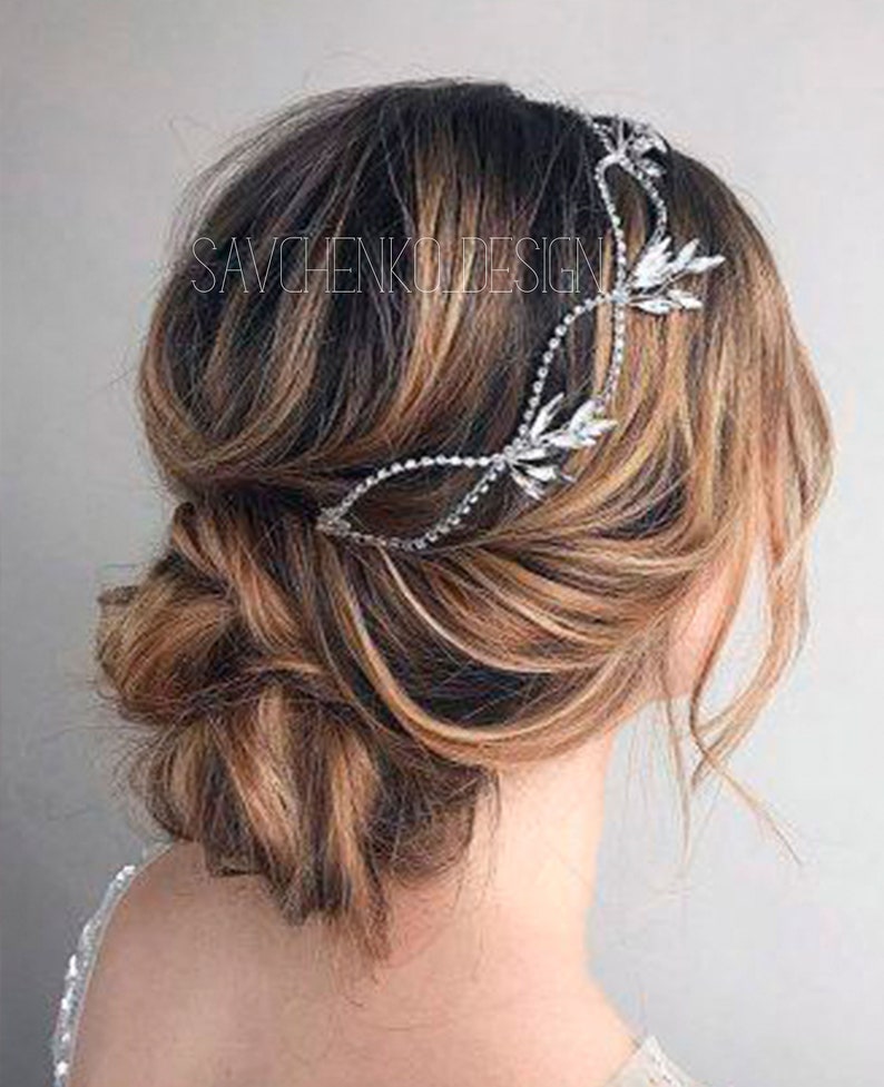 beach wedding tiara,bridal hair clip Wedding headpiece crystal hair vine rhinestone hairpiece Silver bridal hair piece hair accessories