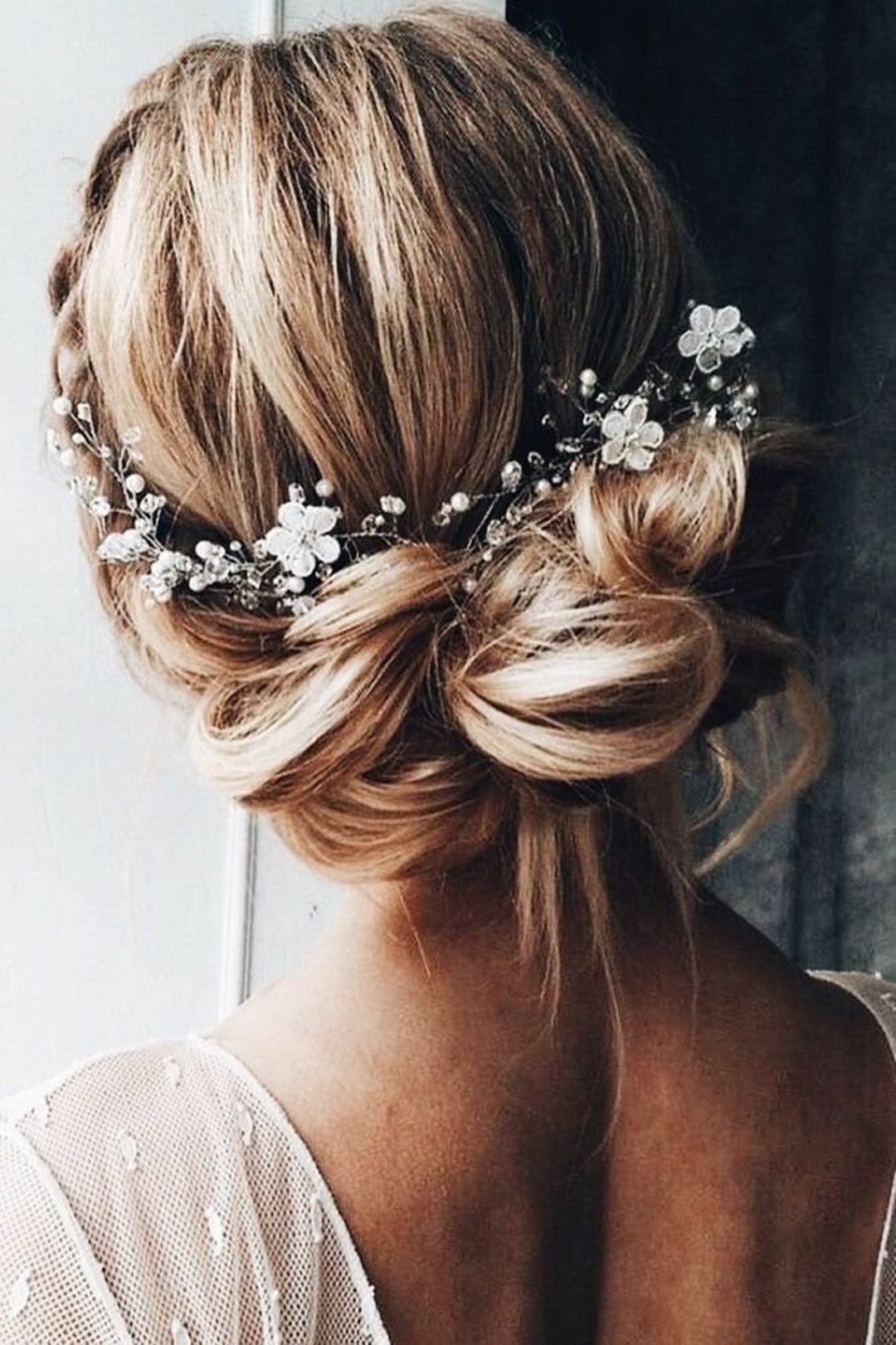 Wedding Pearl Bridal Wreath ,Flower Headband Bride Hair Vines Headwear Hair Jewelry,Golden/Silver Leaf Tiara ,Silver Rhinestone Handmade Tiara,Temu