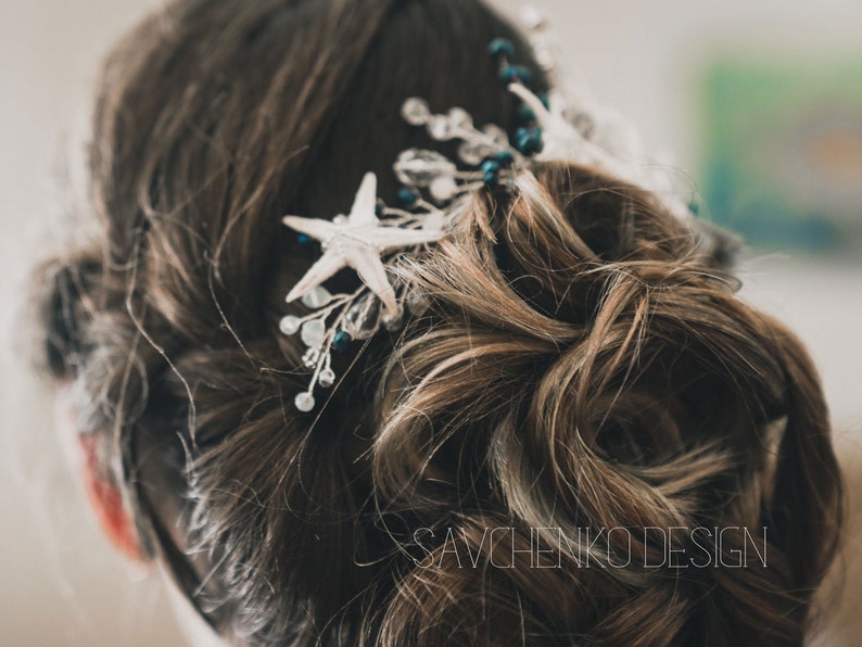 2. Royal Blue Bridal Hair Pins - wide 5