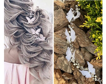 Butterfly hair vine butterfly Wedding hair piece Butterfly hair accessories Bridal halo headpiece Boho headband Butterfly vine for bride