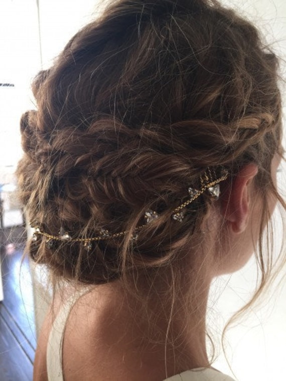 Never Used Bridal Swarovski Hair Halo FAST SHIPPING!! Rose Gold Swarovski Bridal Halo, Bridal  main image 2