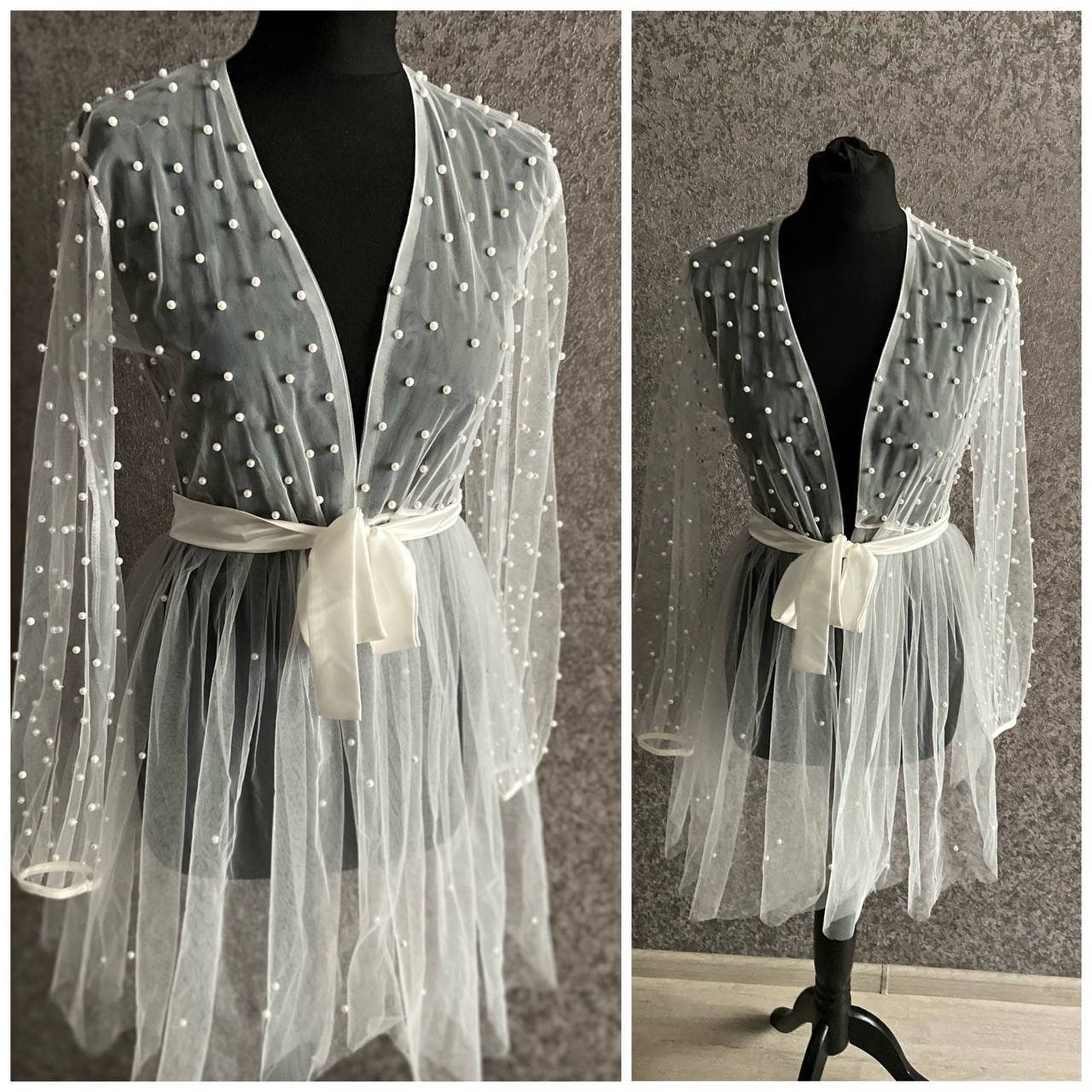 Pearl Bridal Robe Bridesmaid Robe Bridal Shower Robe Wedding Etsy