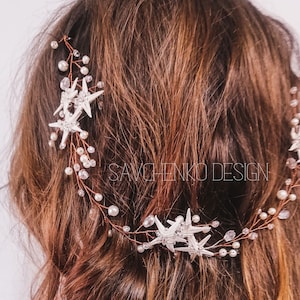 Seashell headband Mermaid crown adult Beach wedding hair accessories Mermaid headpiece Starfish bridal crown mermaid headband tiara adult