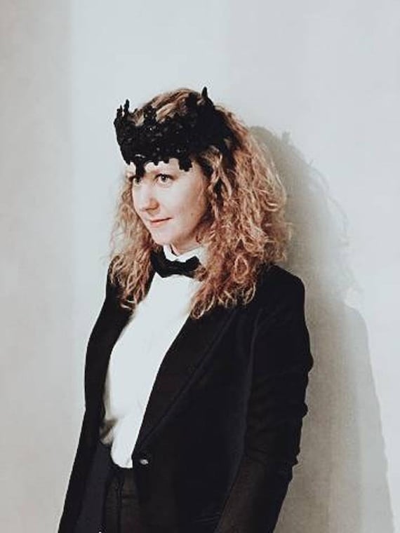 Black Lace Evil Queen Crown Gothic Carrie Lace Crown Black Swan