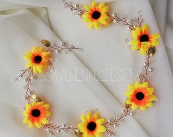 Cerchietto per capelli a forma di girasole, adorabile copricapo