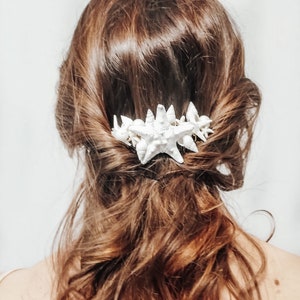 Starfish Hair Comb Bridal Hair Accessories Seashell Hair Piece Wedding Minimalist Shell Headpiece Beach Wedding Hair Piece Beach Hair Clip image 6