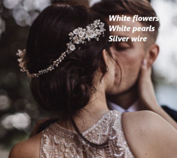 Lilac floral bridal hair vine, wedding accessory Amazon.com: Denifery Purple Bridal Wedding Hair Vine Purple  main image 4