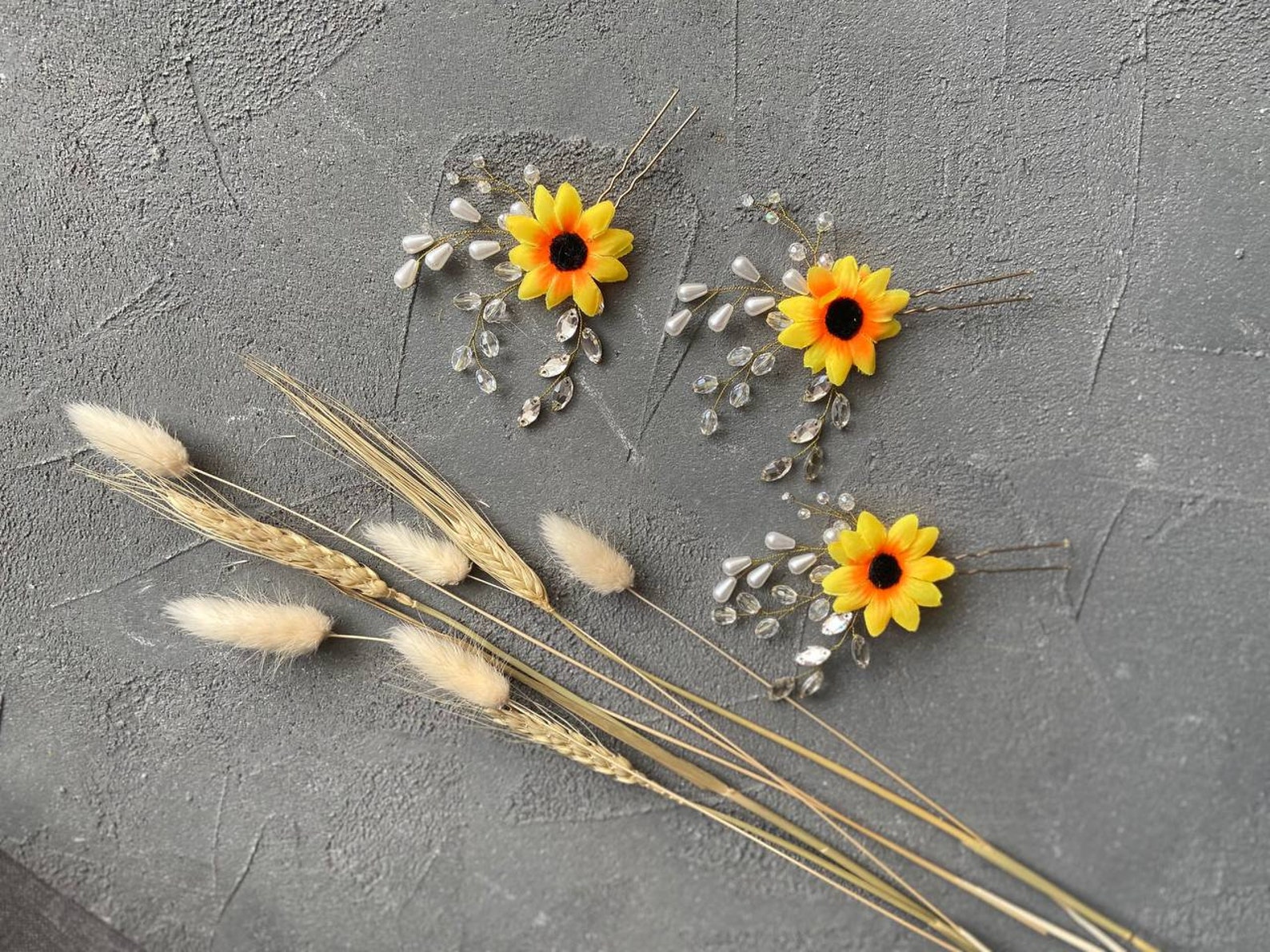 Sunflower Hair Clip Sunflower Hair Accessories Bridal Hair | Etsy