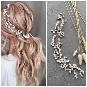 Bruids bloem kroon hemelse bruiloft tiara hoofdband met bloemen bloemen bruids tiara bruids hoofddeksel witte bloem haar krans strand wo