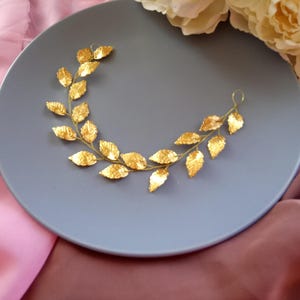 Leaf Bridal Hair vine Bridal Hair Piece 1920s headpiece Gold Leaf Bridal Hair piece Bridal Crown Boho Bridal Hair Piece Leaf Vine for Bride