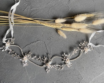 Floral Bridal Hair Piece: Boho Wedding Hair Comb
