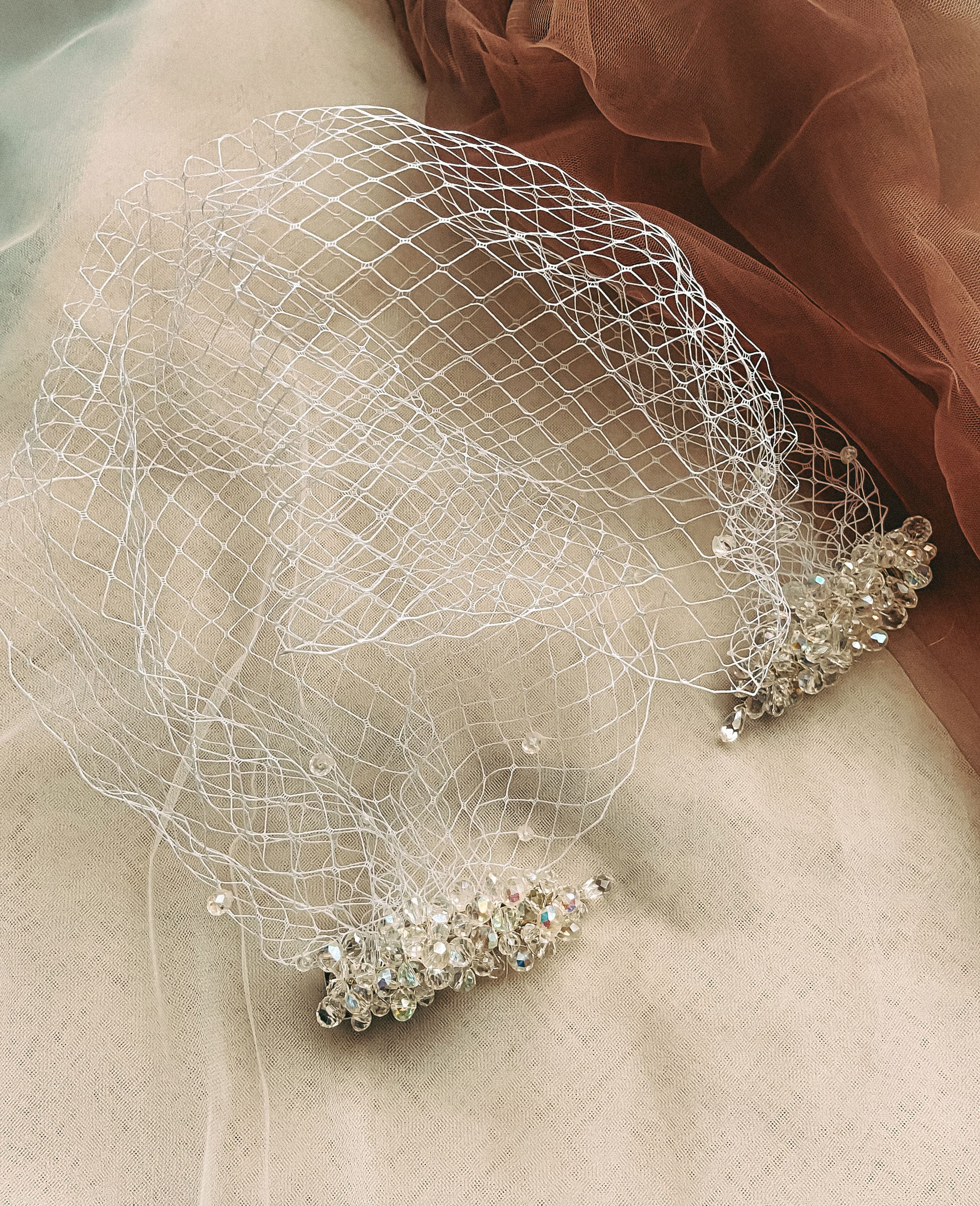 Birdcage Veil 1950s Veil Bandeau Birdcage Veil Blusher Veil  display picture 1