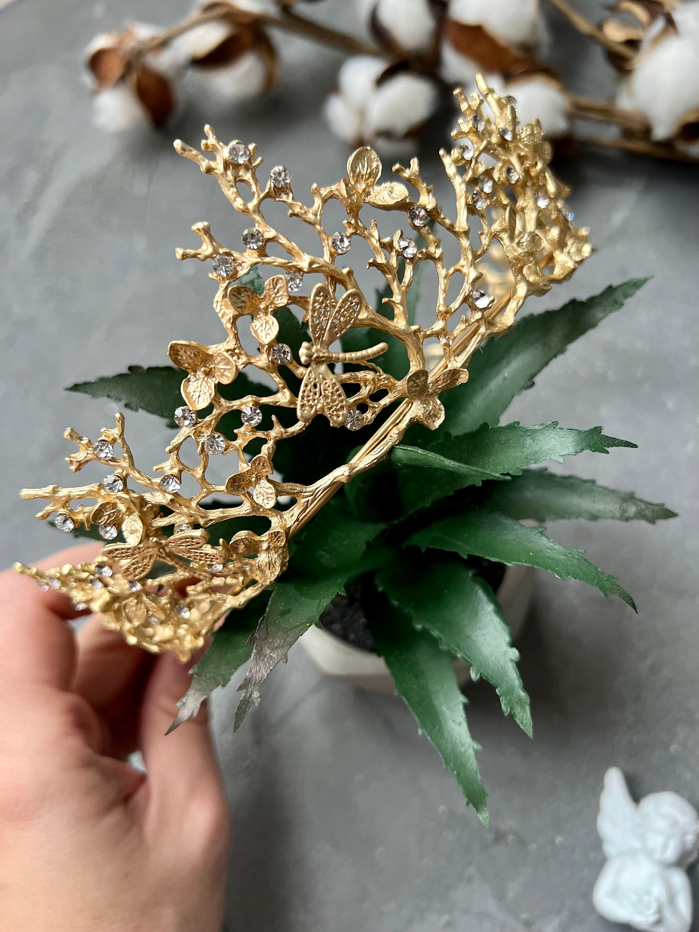 Corona da sposa di lusso da donna per corona di accessori per capelli da sposa A