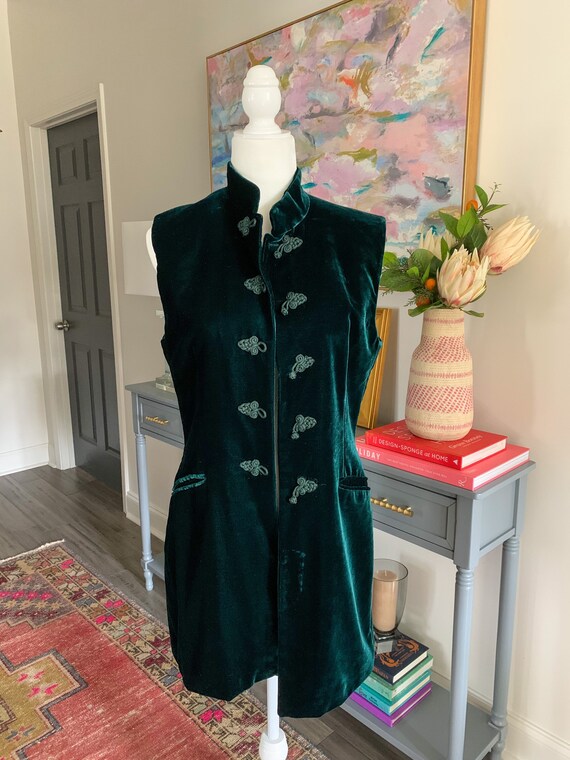 Vintage Alberta Ferretti Velvet Longline Vest