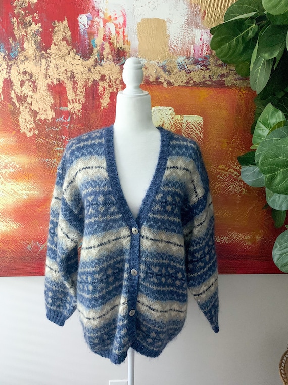 Vintage 1990’s Oversized Mohair Cardigan Sweater