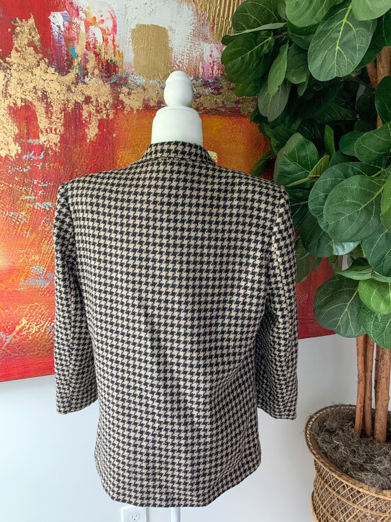 Vintage 1990’s Oversized Houndstooth Blazer - image 7