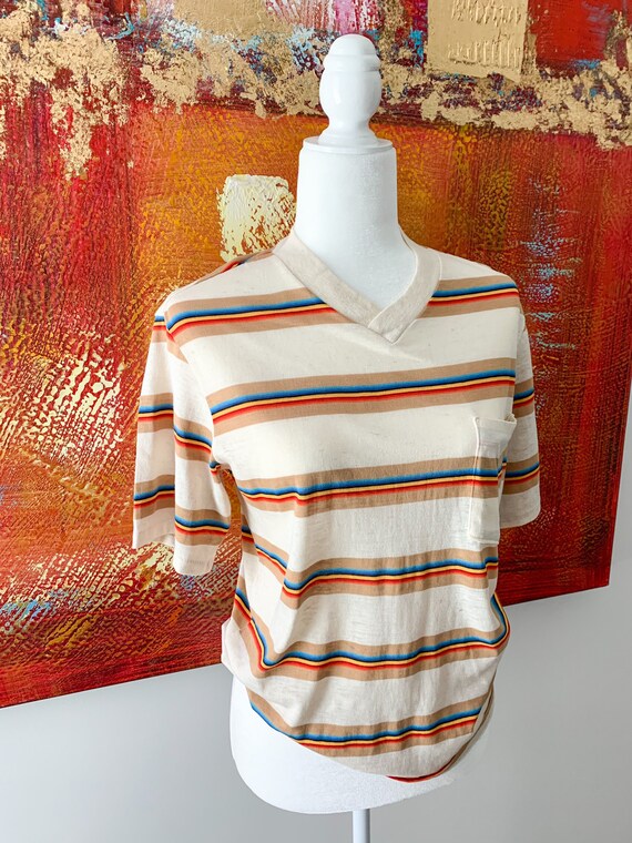 Vintage 1970’s California Striped T-Shirt // Unise
