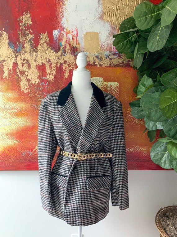 Vintage 80’s/90’s Oversized Houndstooth Blazer
