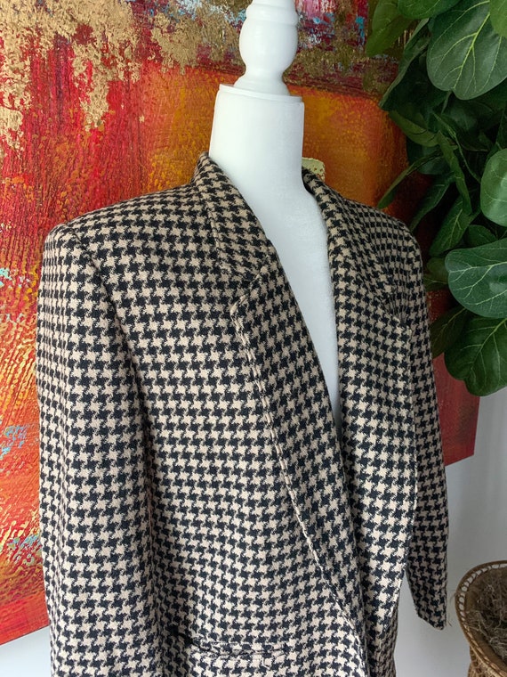 Vintage 1990’s Oversized Houndstooth Blazer - image 6