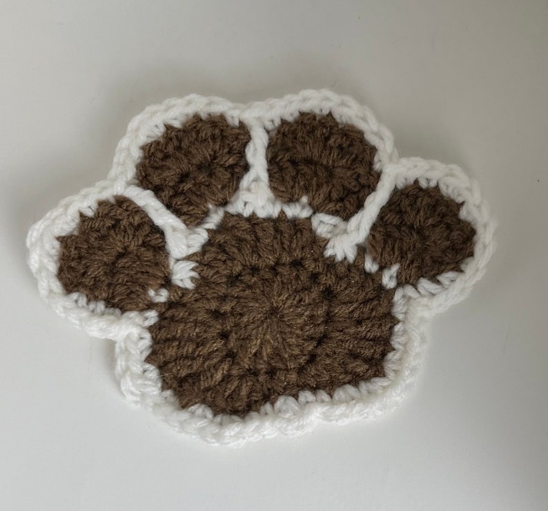 Heavenly Paws, In memory of a beloved pet, paw print, crocheted paw with succulent planter and tray, pet memorial, remembrance gift image 6