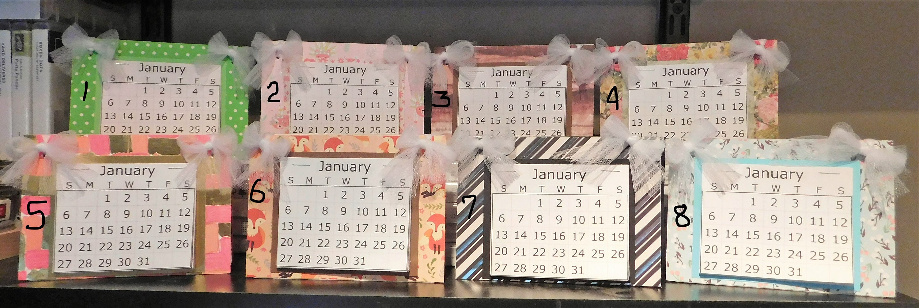 Homemade calendars for your Desk or countertops pulpboard Etsy