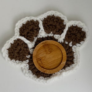 Heavenly Paws, In memory of a beloved pet, paw print, crocheted paw with succulent planter and tray, pet memorial, remembrance gift image 4
