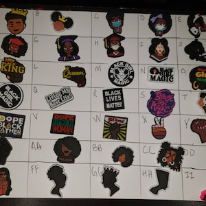 CHARMS | Shoe Charms Assorted Black Lives Matter Black Girl Magic Barb Cameos Kings Queens