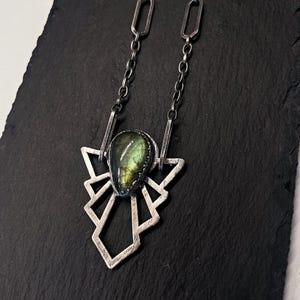 Labradorite Jewelry, Crystal Pendant, Renaissance, Fairy, Handmade