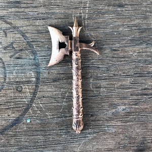 Vintage French Brass Stamping/Antique Style/Hatchet/Weapon/Sword/Axe/French Findings/A19