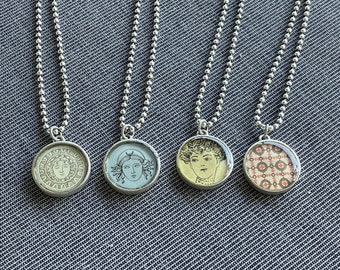 DESTASH Charm Necklace Resin Set Ball Chain Various Images