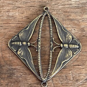 Vintage French Brass Stamping/Antique Style/Butterfly/Buckle Centrepiece/Insect/Art Nouveau/French Findings/B3