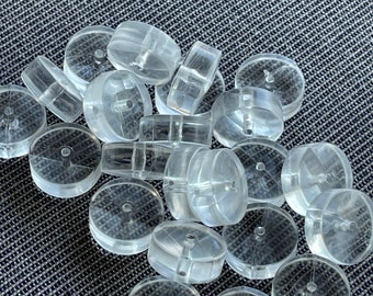 DESTASH Vintage Clear Plastic Beads Made in France