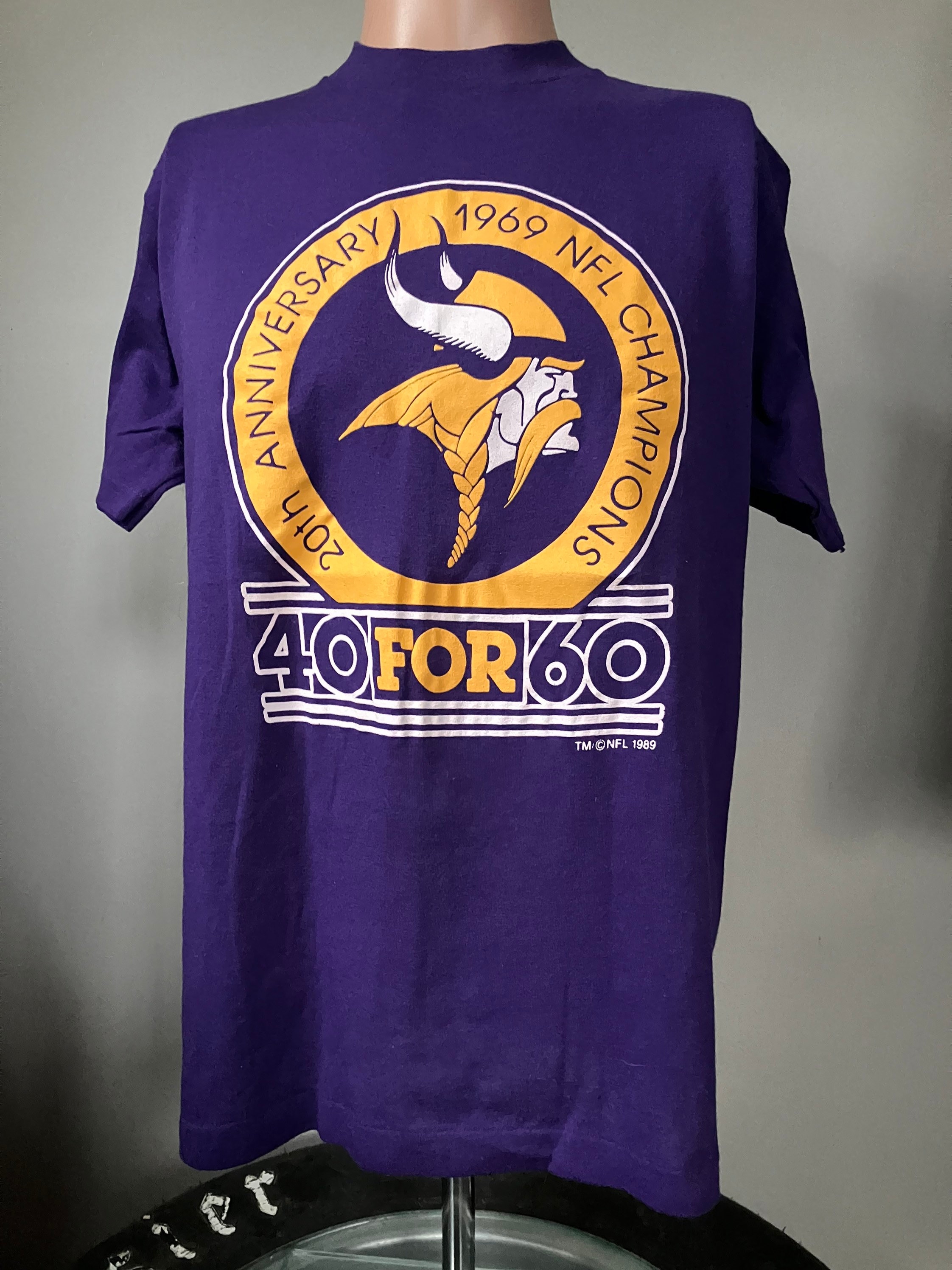 Vintage Minnesota Vikings Championship 20th Anniversary T-shirt L