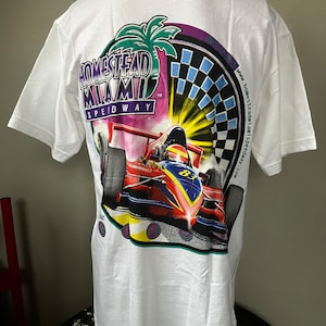 デッドストック ホームステッド マイアミ スピードウェイ インディカー ポケット Tシャツ M 2000年代