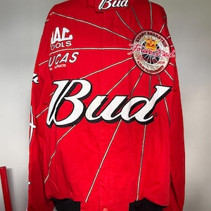 Dödslager Kenny Bernstein Bud King En löpning att minnas Firesuit-jacka XL 2000-tal