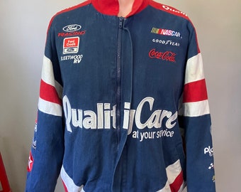 Dale Jarrett Ford Quality Care Drivers Suit Jacket XL 90's