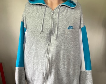 ヴィンテージ ナイキ カラーブロック フーデッド スウェットシャツ XL 80年代