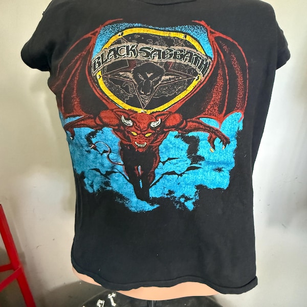 Vintage Black Sabbth Mob Rules Bootleg Ärmelloses T-Shirt M 80er Jahre