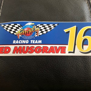 Ted Musgrave Family Channel Racing Bumper Sticker 90’s