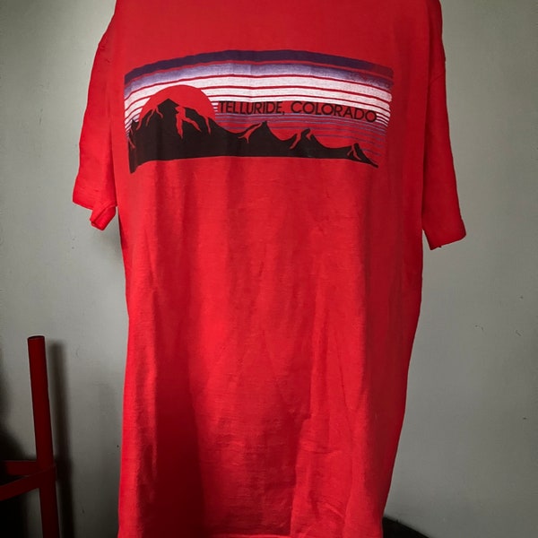 Vintage Telluride Colorado Skyline T-Shirt XL 80’s