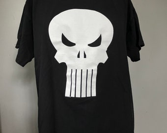 Marvel Punisher Logo In Red T-Shirt-Large