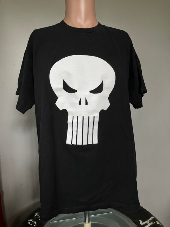 Vintage The Punisher Classic Skull Logo T-Shirt L 