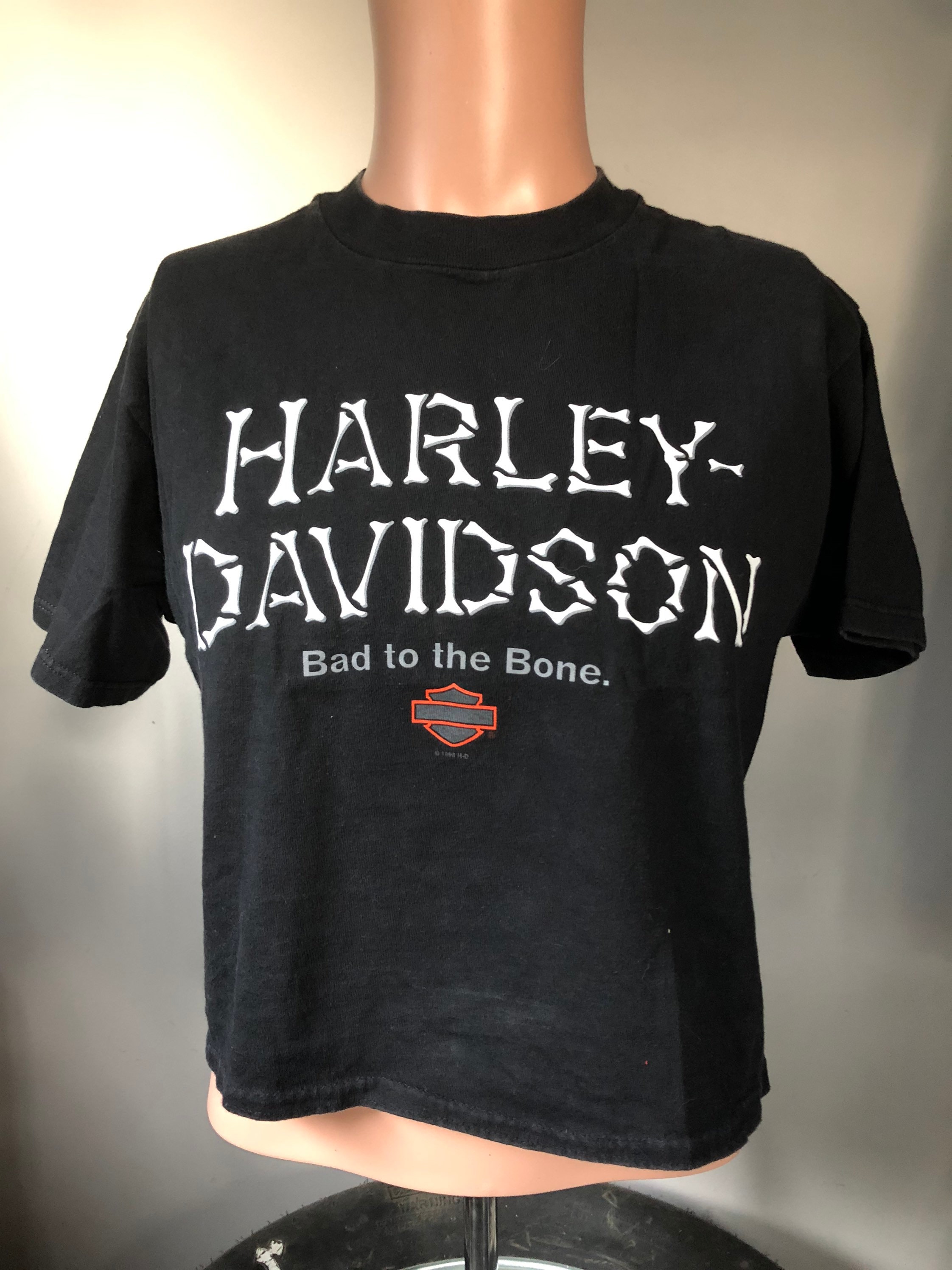 Harley Davidson Bad to the Bone Crop Top T-shirt M 90