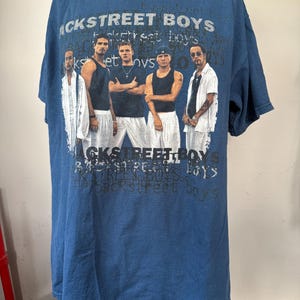 Camiseta vintage com foto de grupo dos Backstreet Boys, tamanho G, anos 90